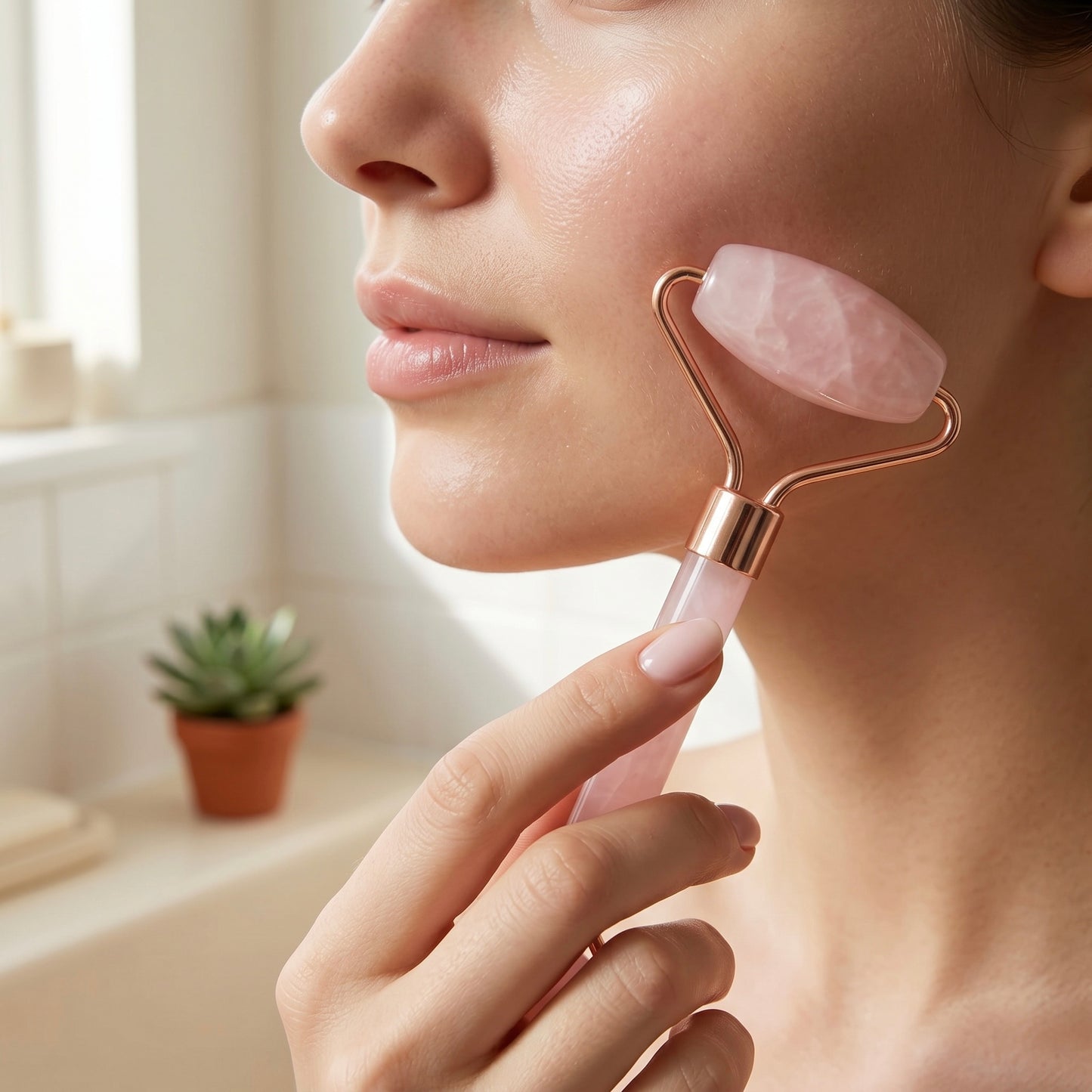 Solara Glow Roller — Facial Roller & Gua Sha Set